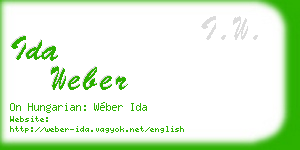ida weber business card
